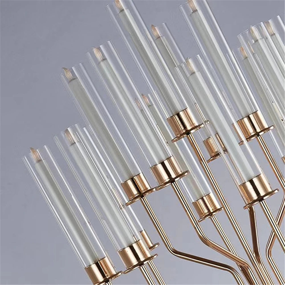 12 set Acrylic Candelabras 160 CM Height 13 Heads Candle Holders Luxury Wedding Table Centerpiece Candlesticks Home Decoration