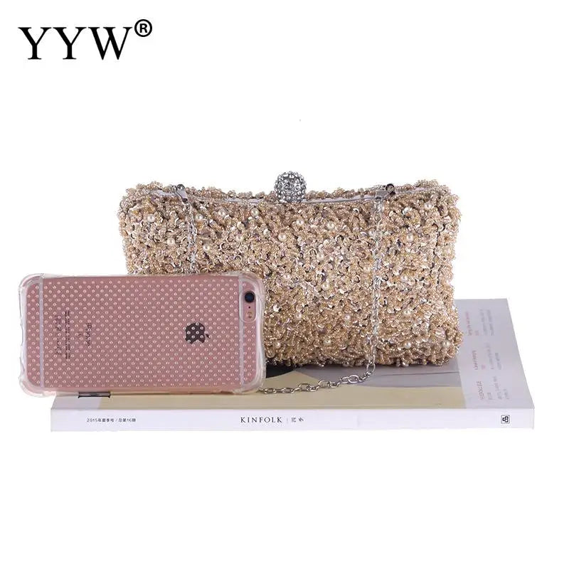 Women Handbag Evening Bags For Party Gift New Women Box Chain Shoulder Bag Ladies Fashion Gold Clutch Box Bag Women Messenger