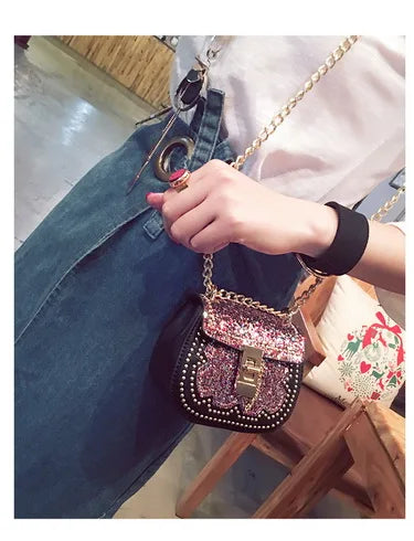 by dhl or ems 100pcs 2017 New Version Children Girl Crossbody Bag Single Shoulder Wallet Pig Bag Female Package Lady Evening bag