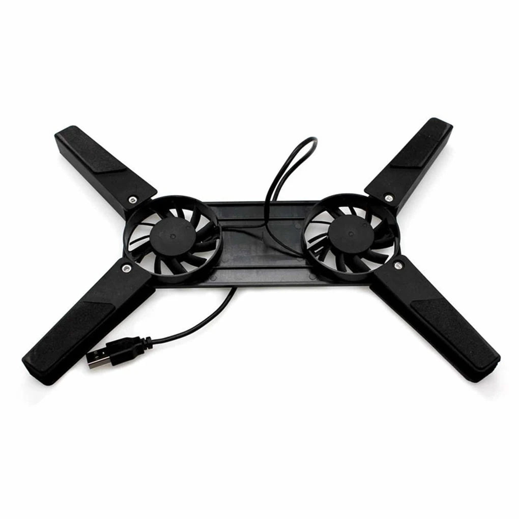 Laptop Stand with Dual Cooling Fans - Foldable Support Rack