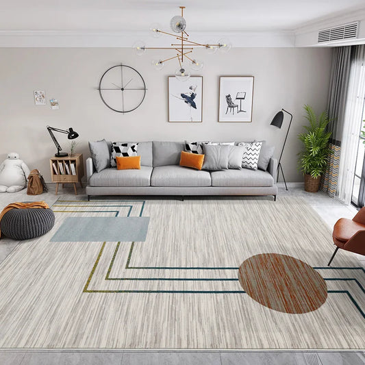 Nordic Geometric Modern Carpet For Living Room Light Luxury Minimalist Home Bedroom Rug Full Large Area Coffee Table Floor Ma