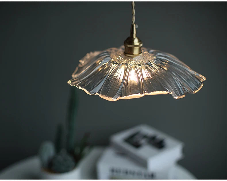 WELTIG Modern Flower Glass Pendant Lights