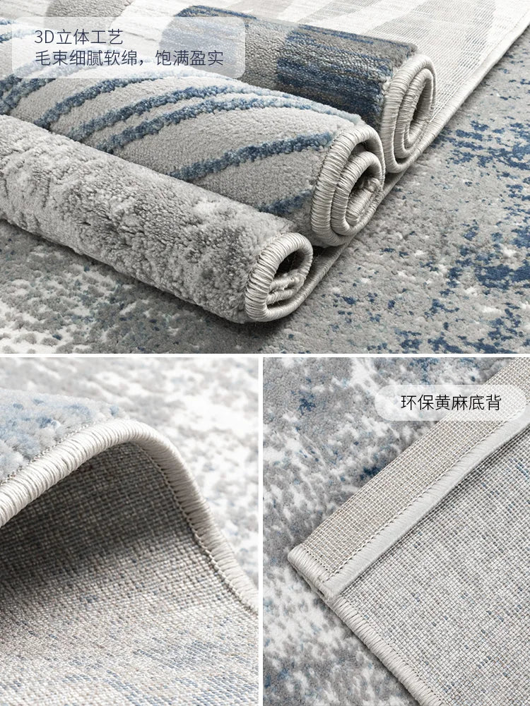 Nordic Carpets for Living Room Sofa Office Study Mat Thick Area Rug Light Luxury Bedroom Home Carpet Decor Modern Big Size Rugs