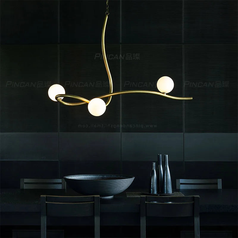 Post-modern chandelier art restaurant bar creative designer decorative lights Nordic minimalist dining room table lamps