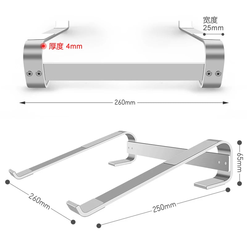 Portable Laptop Stand Aluminium Notebook Support Base Cooler Holder Mount For Desk Air Macbook Pro 13 14 15 15.6 Lap Top Notbook