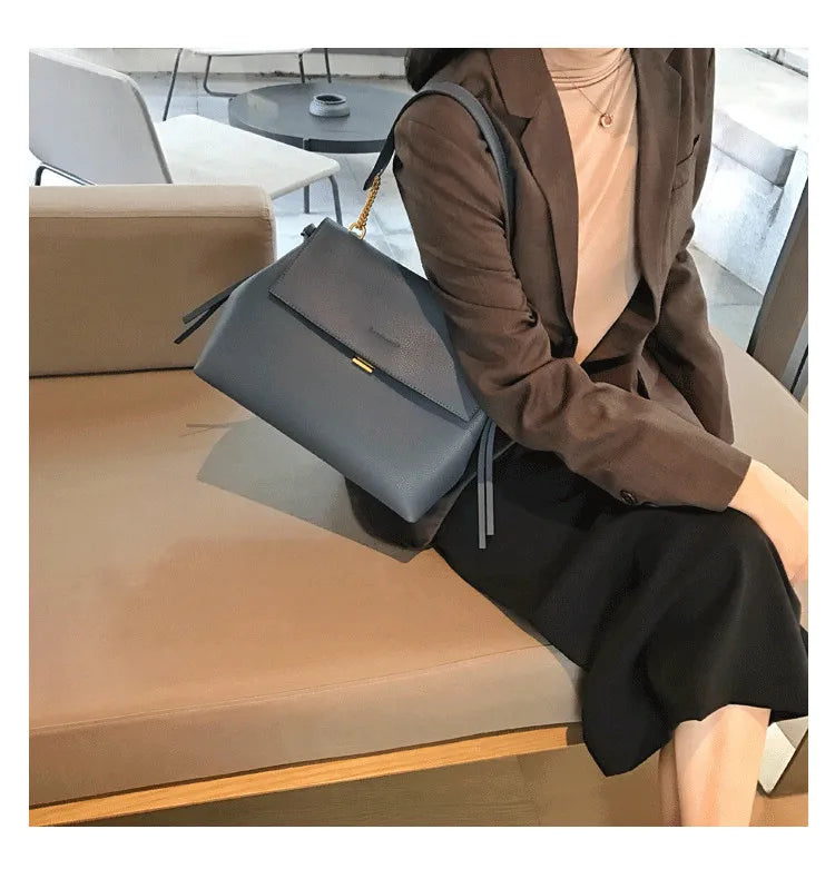 Fashion Design Women's Handbag Real Leather Female Shoulder Bags 2024 Vintage Large Luxury Crossbody Bag High Quality