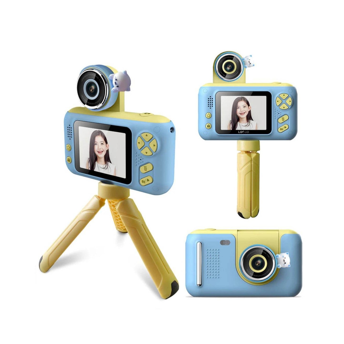 Kids HD Digital Camera Blue - Children's Selfie Photo Video 2.4 Inch Screen-0