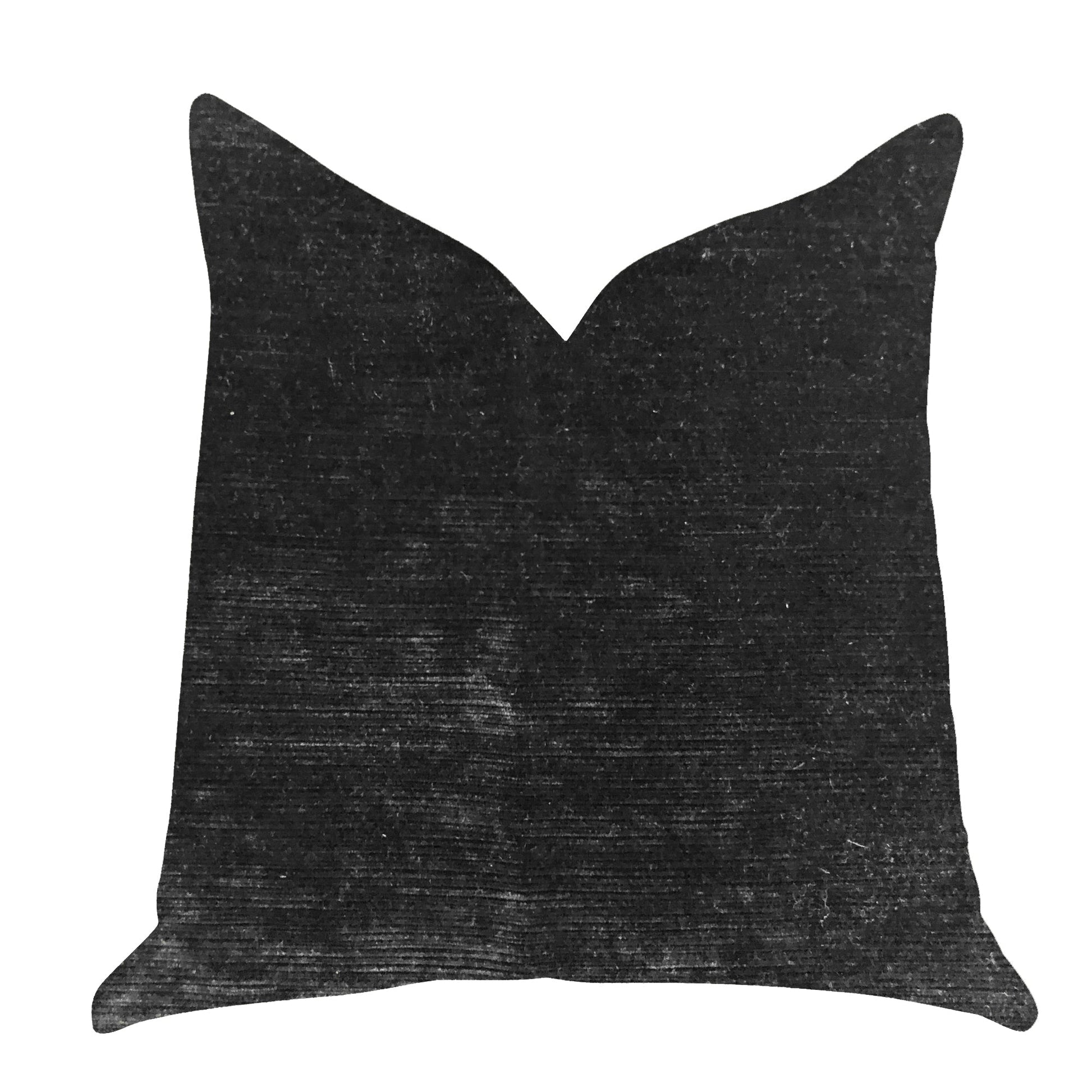 Onyx Caviar Velvet Throw Pillow in Black-0