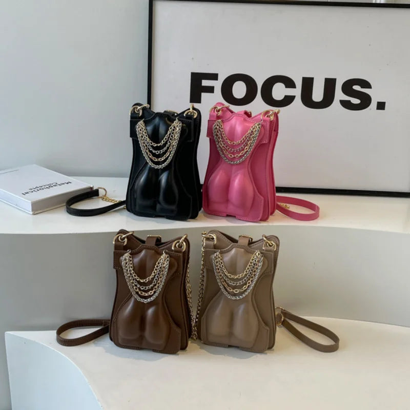 Creative Personality Crossbody Bags for Women Trend 2024 Fashionable Mobile Bag Luxury High Quality Leather Shoulder Bag Woman