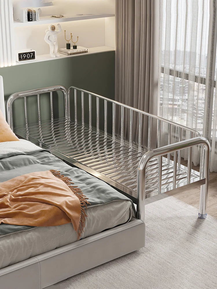 Thickened stainless steel children's guardrail small baby men and women Yanbian single bedside bed widening splicing