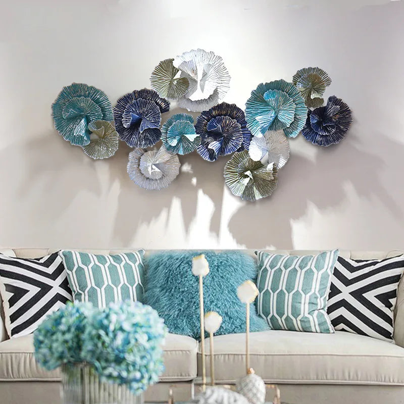 Three-dimensional Flower Wall Hanging Living Room Background Wall Decorative Art Sofa Wall Decoration