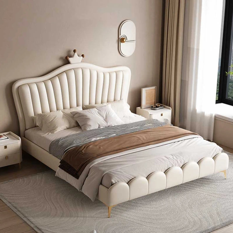 Queen Kids Master Double Bed Modern King White Twin Frame Double Bed Headboard Minimalist Cama Matrimonio Furniture For Bedroom