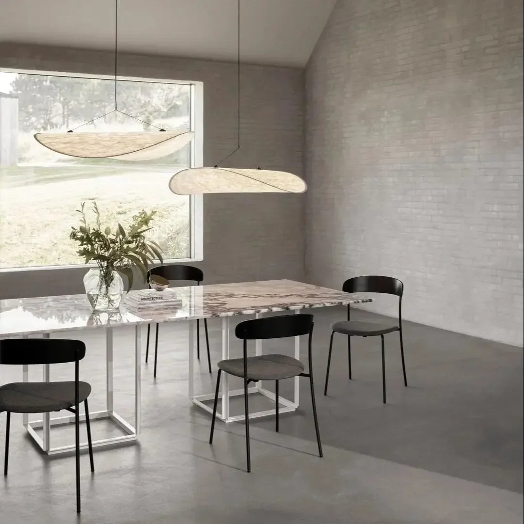 WELTIG Nordic LED Silk Pendant Lamp - Modern Chandelier for Dining & Living Rooms