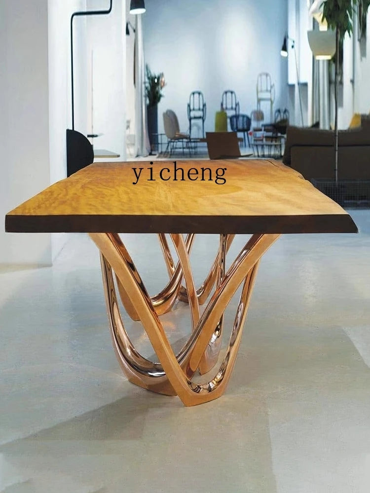 Xl Post-Modern Light Luxury Dining Table and Chair Rectangular Marble Table Solid Wood Dining Table