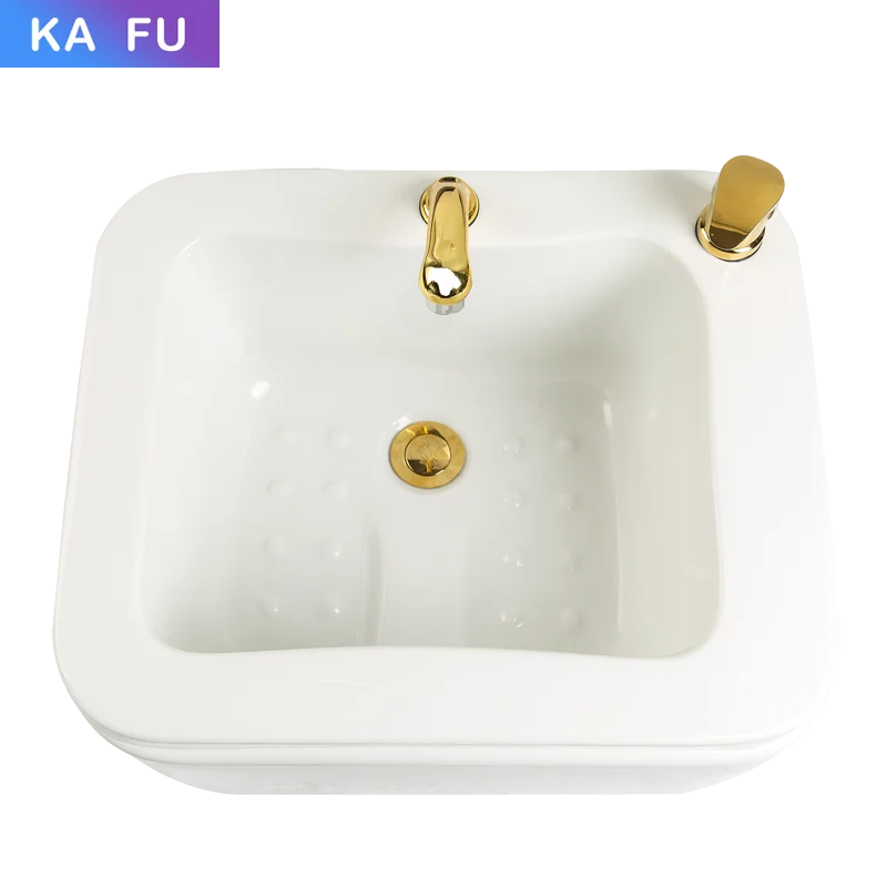 Luxury Foot Bath Basin for Soaking Feet,Pedicure Foot Spa, Acrylic Bucket with Shower and Faucet , feeting Soak Tub