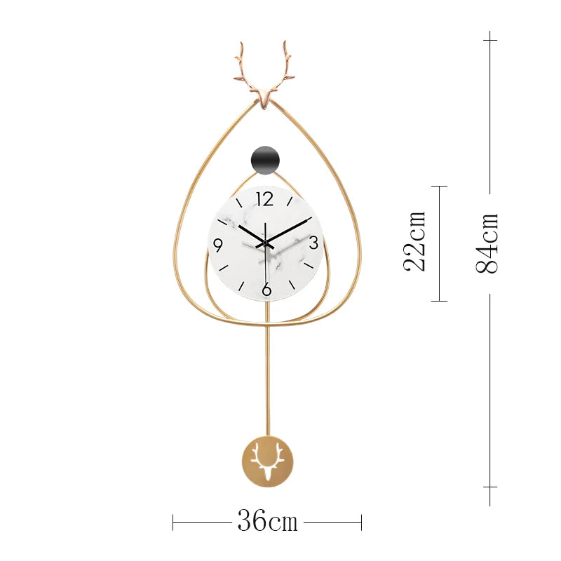 Nordic light luxury clock wall watch atmospheric home fashion modern minimalist clock living room wall art decoration wall clock