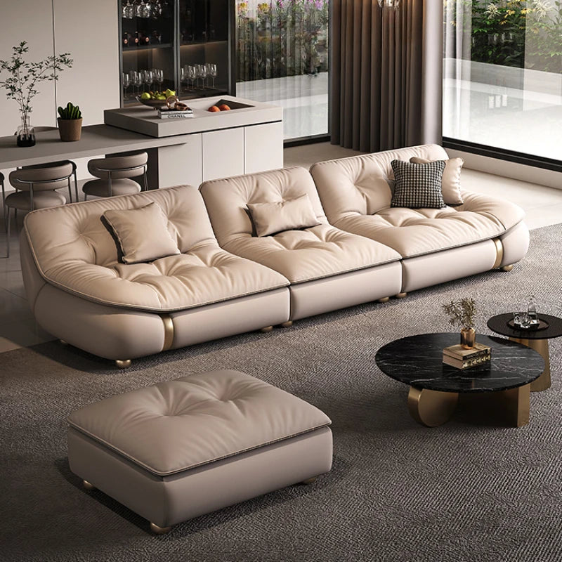 New Arrival Living Room Sofas Modern Luxury Italian Lounge Sofa Puff Modern Loveseat Divani Da Soggiorno Furniture Couch