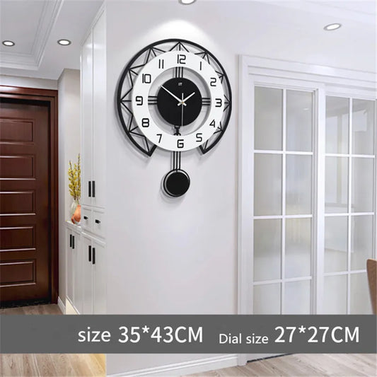 Nordic Living Room Wall Clock Fashion Home Watch Personality Creative Wood Clock Simple Modern Watch Art Quartz Clocks