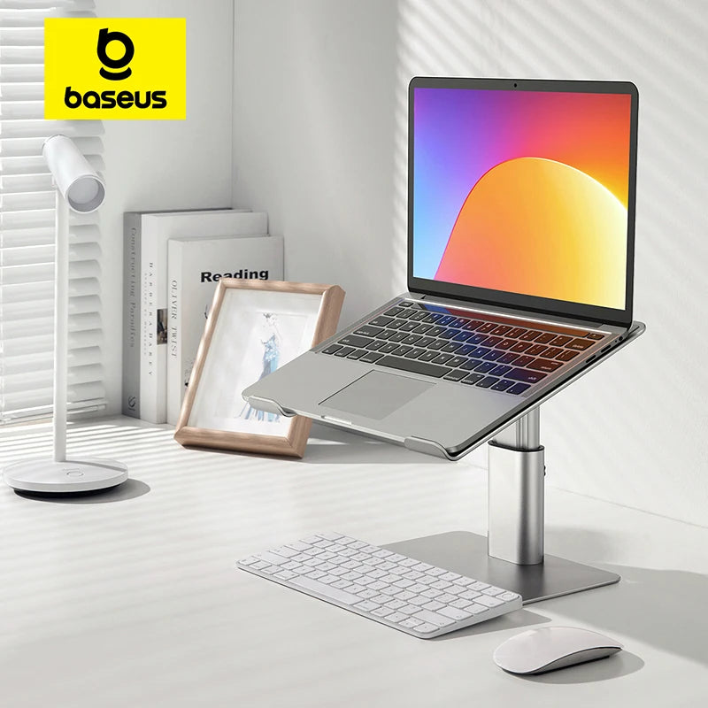 Baseus Laptop Stand for Macbook Air Pro Foldable Aluminum Vertical Notebook Stand Scalable Adjustable Support Tablet Kickstand