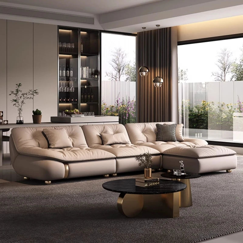 New Arrival Living Room Sofas Modern Luxury Italian Lounge Sofa Puff Modern Loveseat Divani Da Soggiorno Furniture Couch