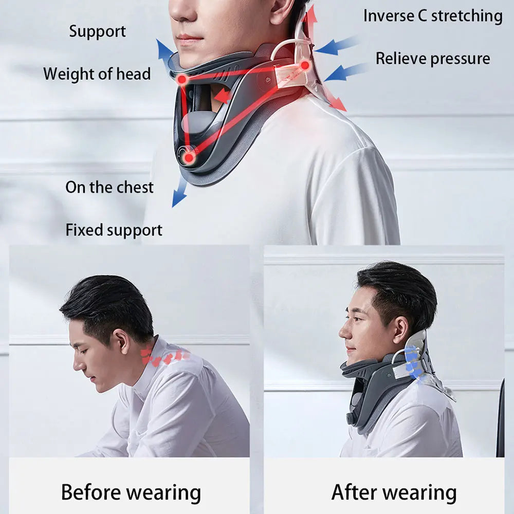 Neck Stretcher Cervical Traction Device Inflatable Cervical Vertebra Tractor Posture Corrector Cervical Collar Stretch Neck Care