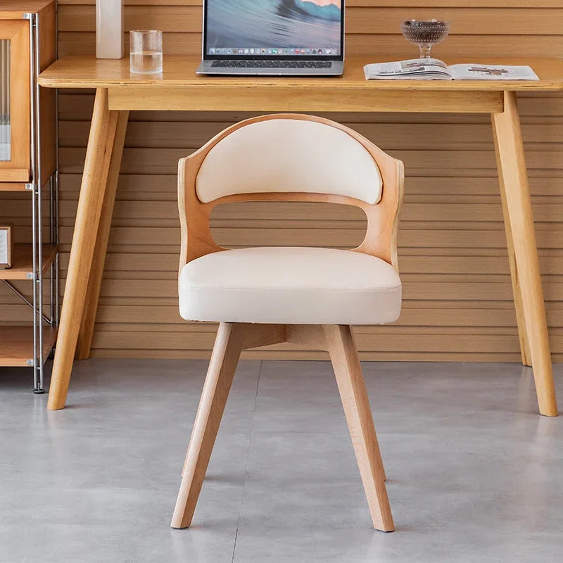 Solid Wood Rotating Computer Chair Student Desk Backrest Dining Chair Balcony Furniture Chaises Salon A Manger Kitchen Stuhl