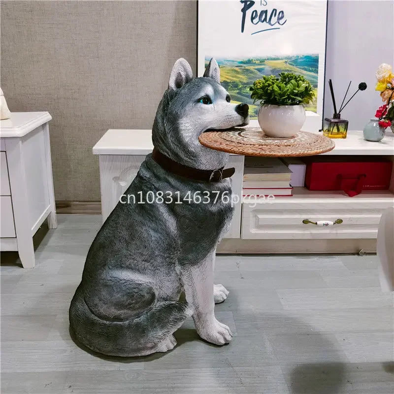 Modern Large Dog Animal Creative Floor Ornament Living Room Ideal for Placement on The TV Cabinet As A Household Decoration