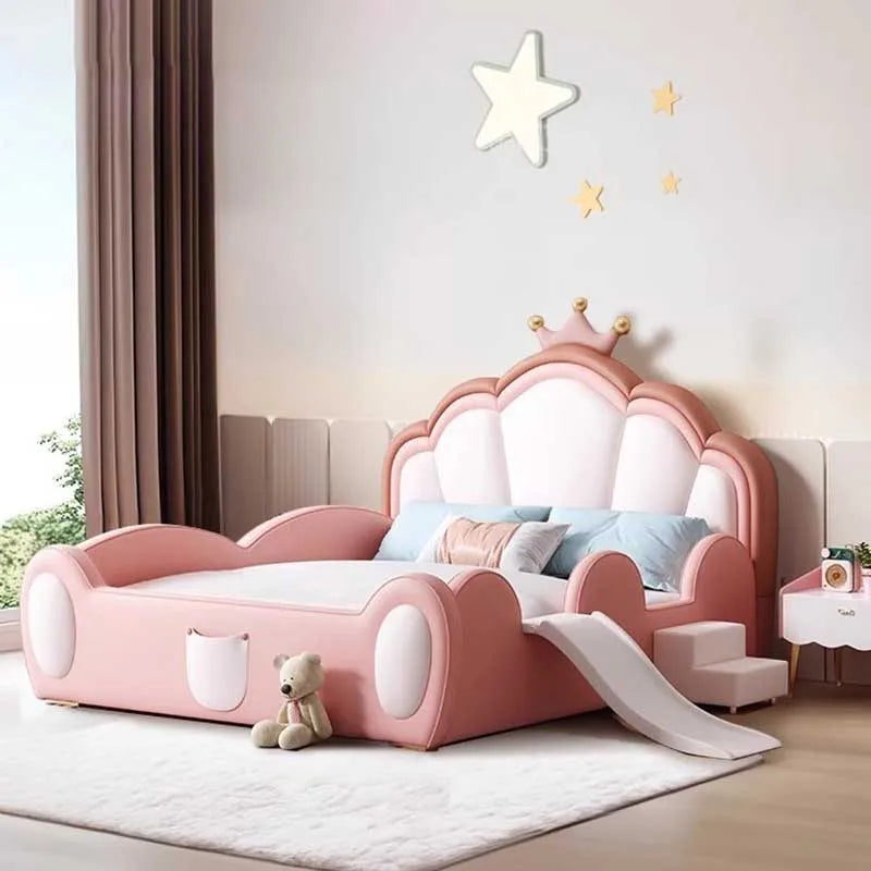 Kids European Double Bed Modern Wood Drawers Headboard Frame Double Bed Girl Sleeping Letti Matrimoniali Bedroom Furniture