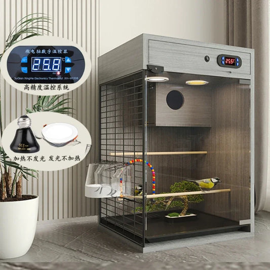 Accessories Bird Cage Constant Temperature Hamster Luxury Parrot Cage Intelligent Modern Gabbia Per Uccelli Pet Supplies CY50BC