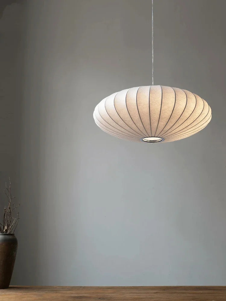 WELTIG Nordic Silk Pendant Light – E27 LED Chandelier