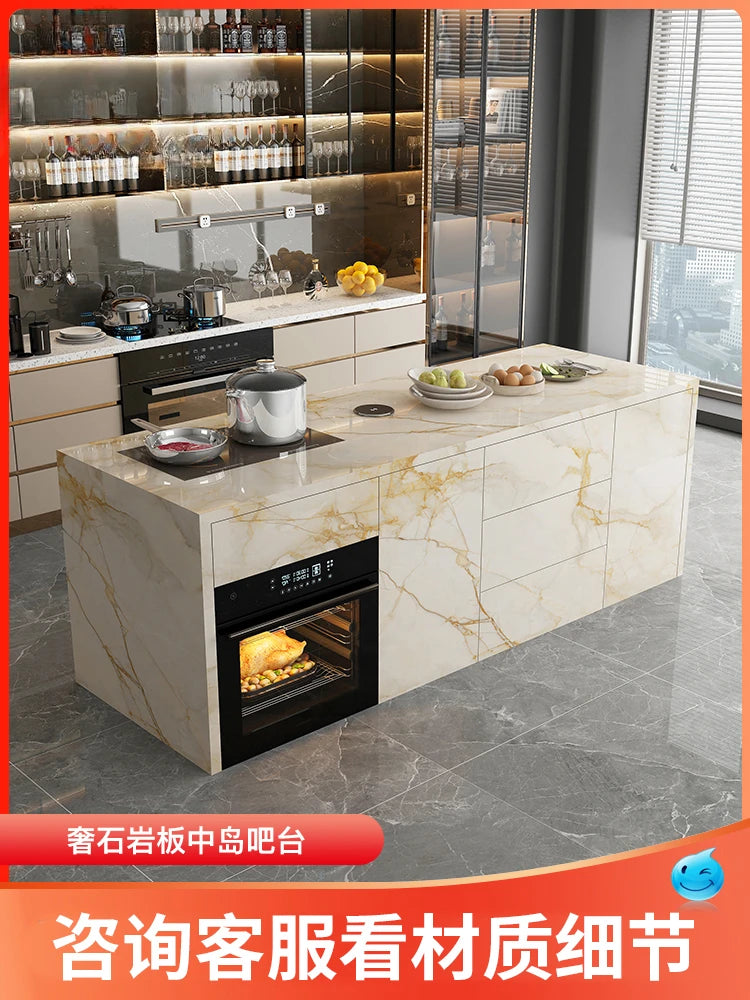 Luxury Stone Rock Plate, Island Table, Dining Table, Integrated Household Western Kitchen, Bar Table, Customized