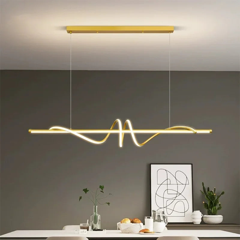 WELTIG Minimalist LED Pendant Light – Modern Chandelier for Dining & Living Rooms