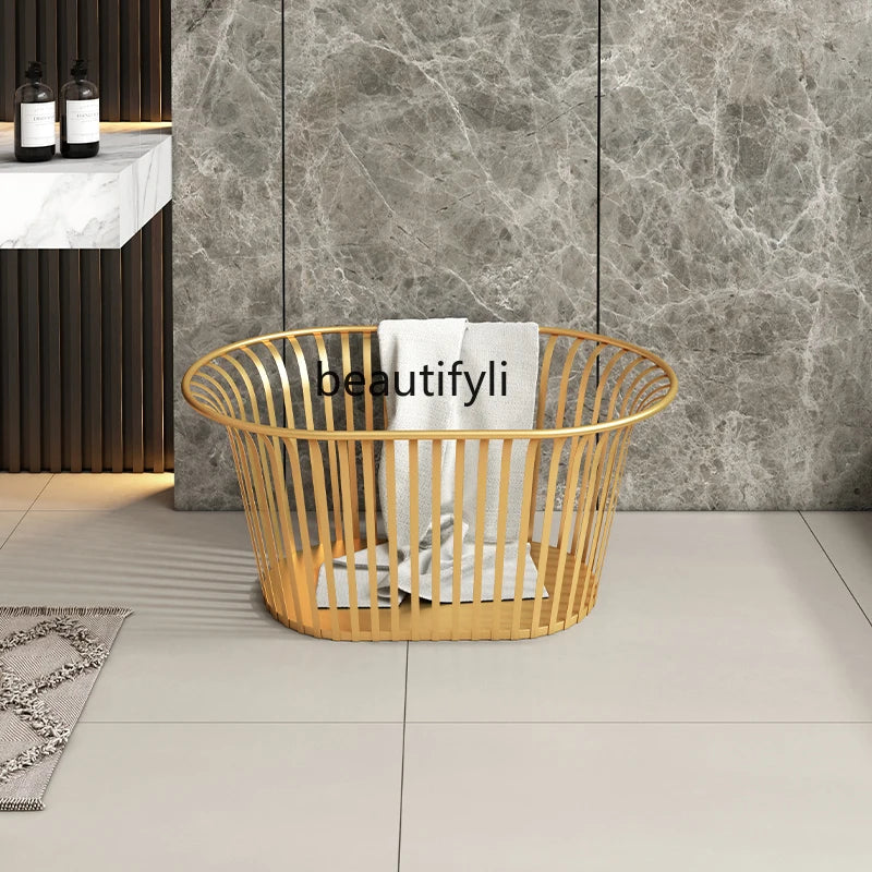 Modern Minimalist Storage Dirty Clothes Basket Nordic Style Storage Basket Collect Clothes Light Luxury Laundry Basket