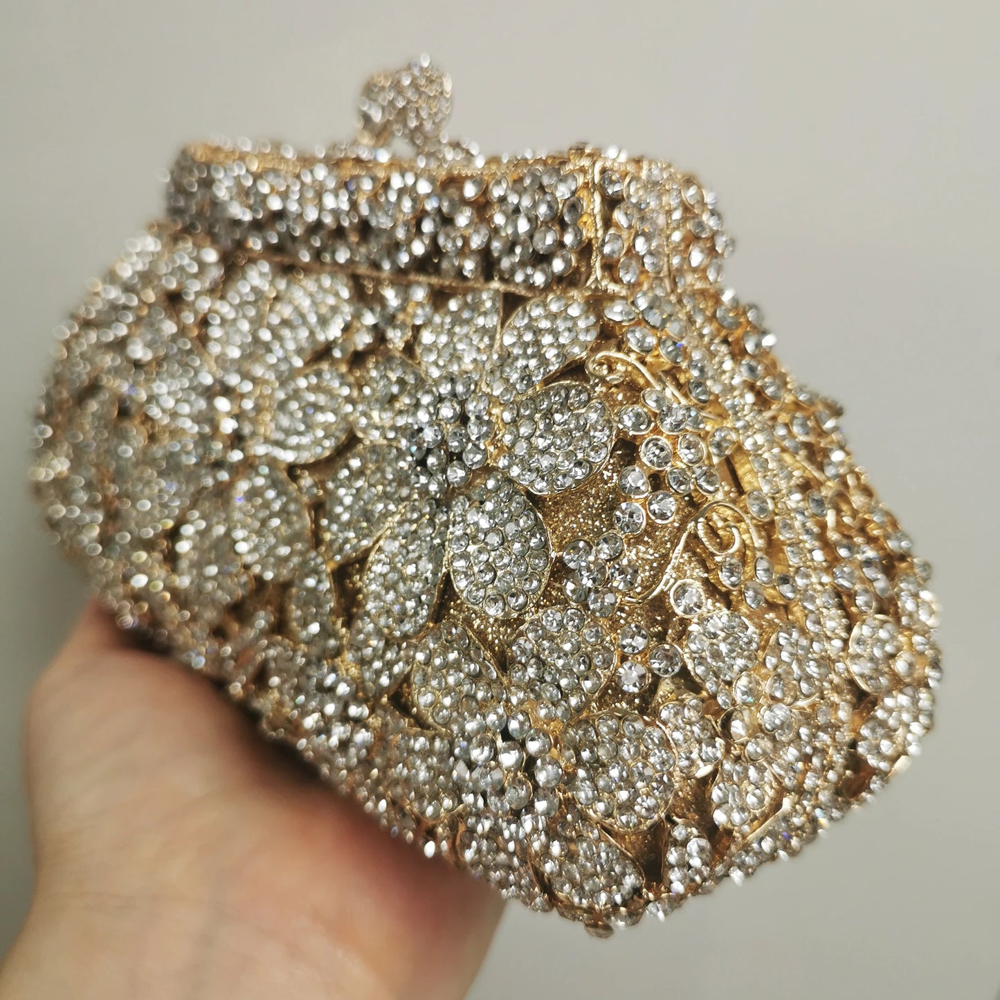 Women Wedding Dress Green/Purple Crystal Clutch Bag Party Gala Dinner Evening Bags Minaudiere Handbag and Purse Mini Clutches