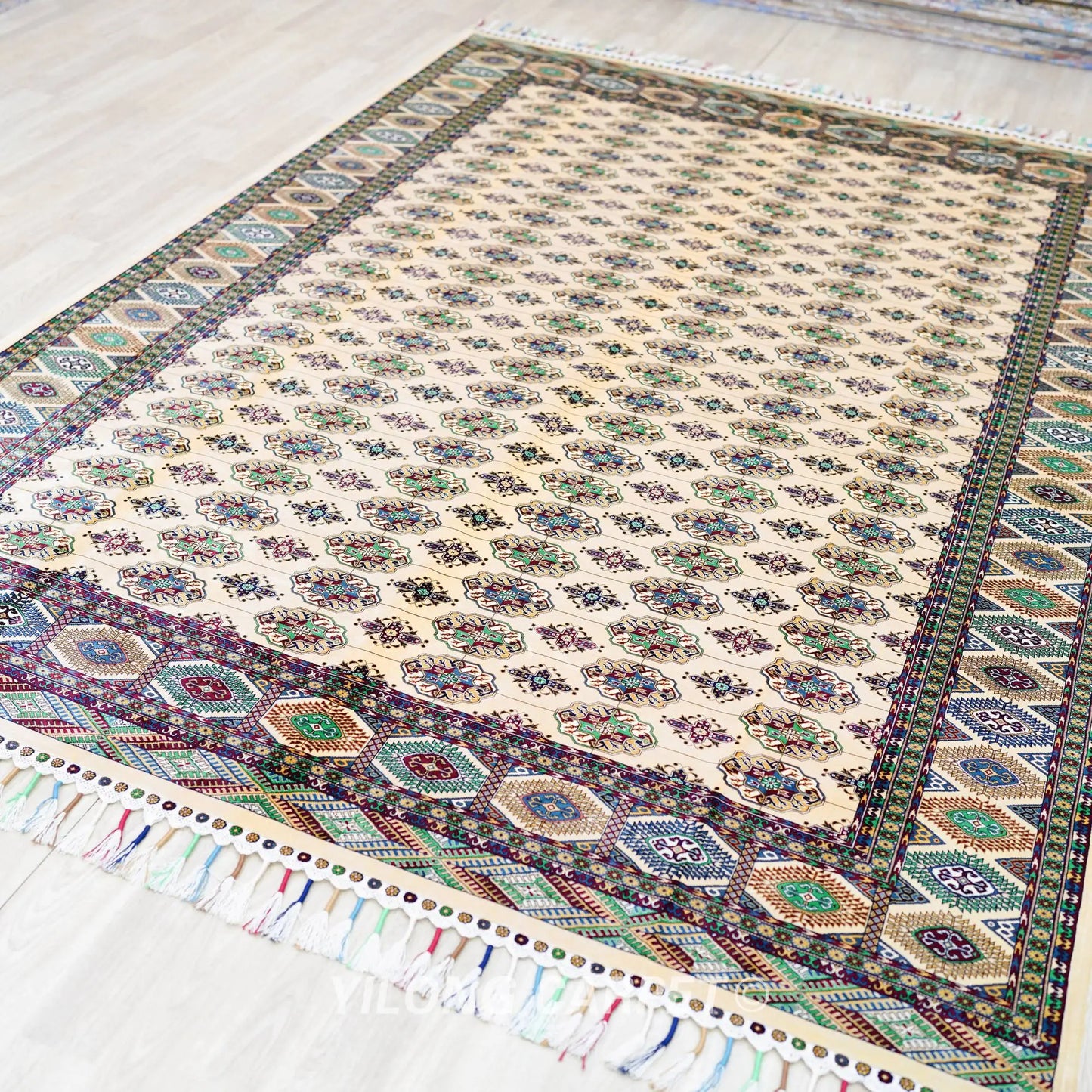 2x3m New Handwoven Silk Carpet All-Over Low Pile Turkish Floor Rug (YWX271A)