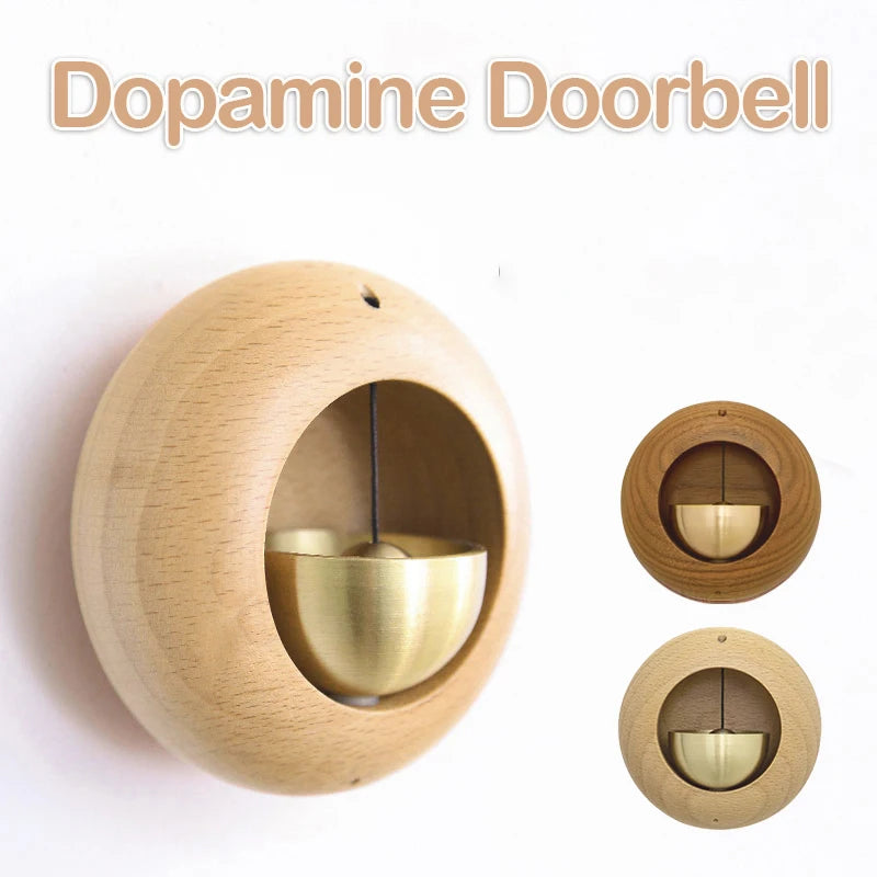 Wooden Landscape Bell Outdoor Wind Chimes Wireless Doorbell Magnetic Wind Chime for Opening Door Japanese Style Wind Chime 풍경종