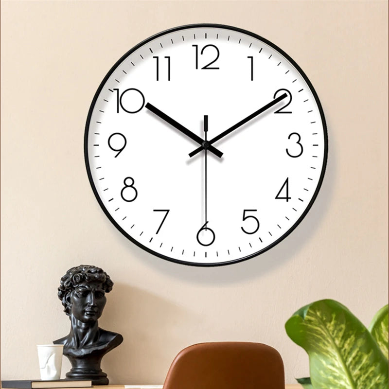 Classic Fashion Minimalist Wall Clocks Silent Sweep Seconds Quartz Wall Clock Large Size 35cm Decoration Clock for Living Room