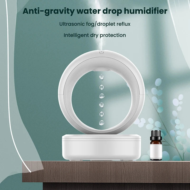 Anti-Gravity Inverted Water Droplets High Mist Volume Essential Oil Aromatherapy Ambient Light Portable Fragrance Diffuser