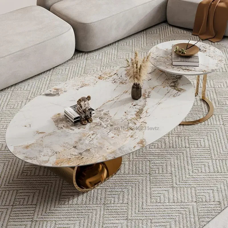 Modern Luxury Natural Marble Coffee Table Designer Irregular White Coffee Table Organizer Hardcover Stolik Kawowy Home furniture