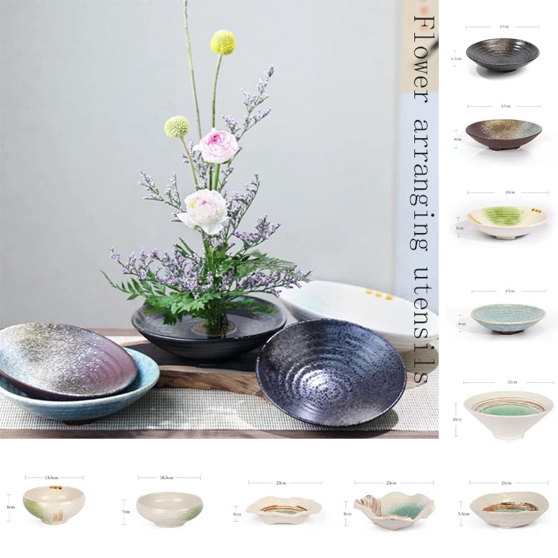 Japanese Frog Vase Ceramic Bouquet  Ikebana Flower Arrangement Bowl Device Tea Table Kenzan Arranging Ikebana Centerpieces