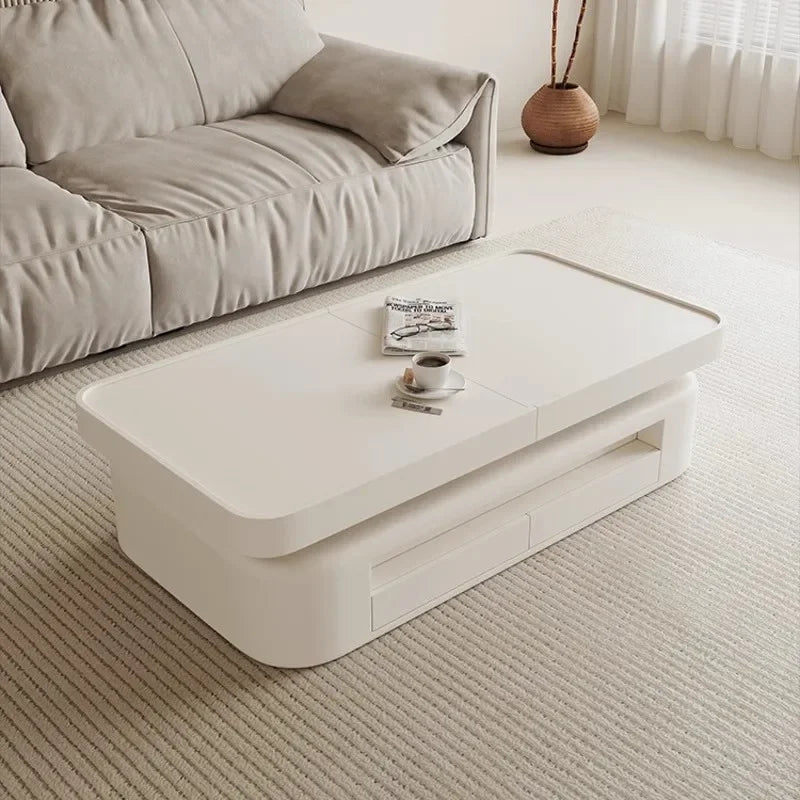 Living Room Ajustable Coffee Table Organizer White Nordic Mobile Coffee Table Trau Mesa Lateral Apartamento Couchtisch Furniture