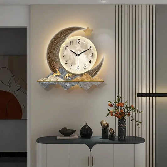 Modern Minimalist Creative Decoration Light Luxury Internet Red Wall Clock Living Room Home Fashion Clock