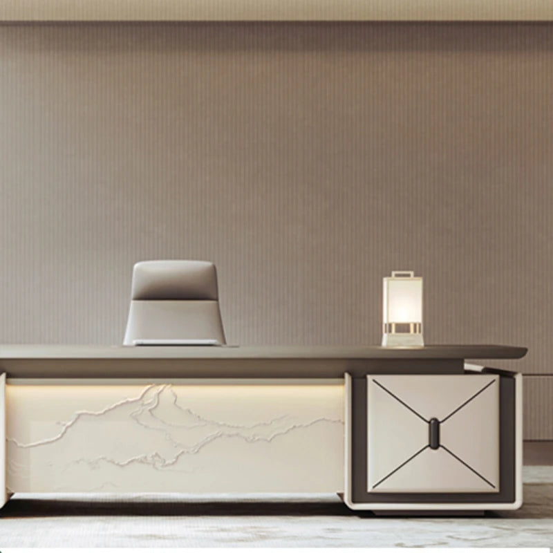 Luxury Floor Office Desks Corner Executive Long European Computer Desks Storage Dark Escritorios De Ordenador Modern Furniture