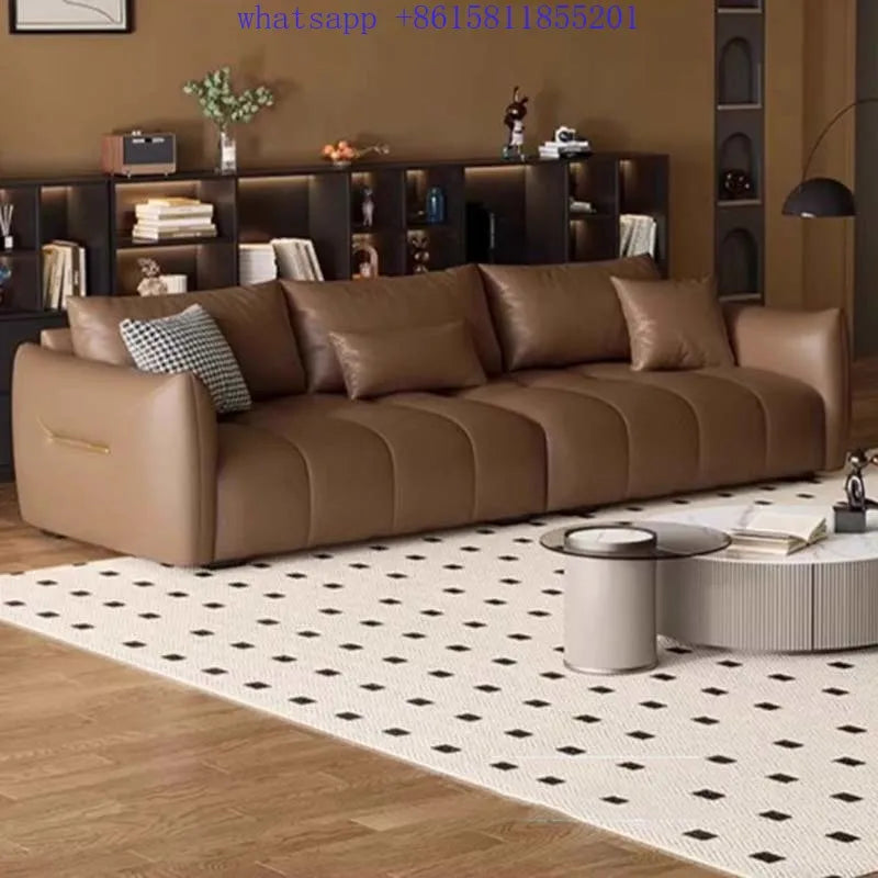 Italian style luxury leather sofa elegant comfortable modern salon room decor  articulos para el hogar  ادوات جنسيه للازواج