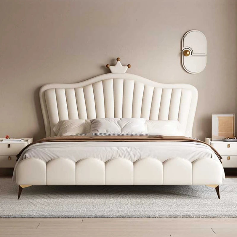 Queen Kids Master Double Bed Modern King White Twin Frame Double Bed Headboard Minimalist Cama Matrimonio Furniture For Bedroom