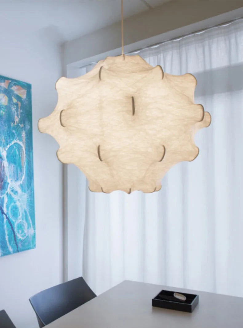 WELTIG Modern Japanese Wabi Sabi Silk Pendant Light