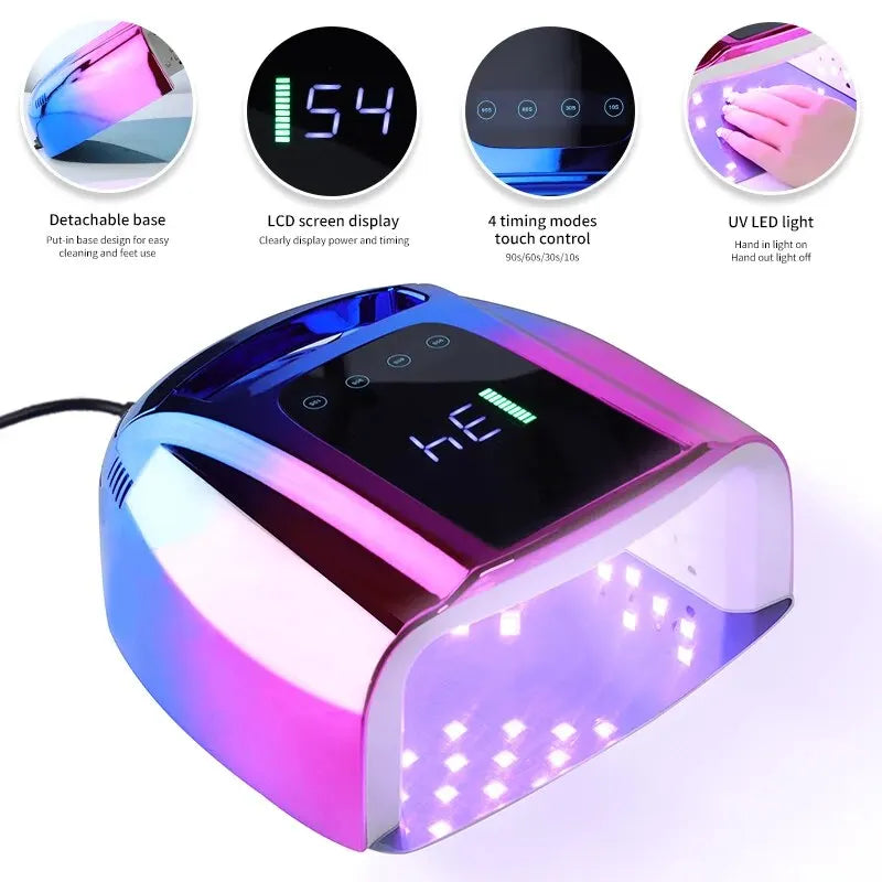 Rechargeable UV Nail Lamp Dryer 42LEDs Professional Wireless Nail Polish Curing Lamp for Drying All Nails Gel Polish Manicure