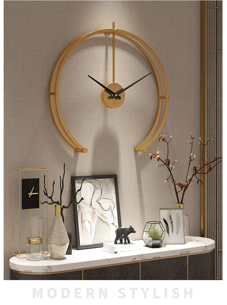 Luxury Metal Modern Wall Clock Silent Clocks Wall Home Decor Large 50cm 3d Wall Watches Bedroom Living Room Decoration Gift