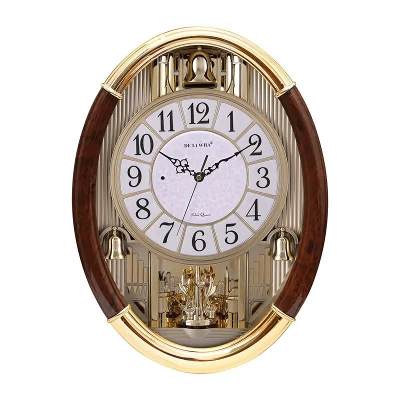 European-style wall clock living room modern minimalist large alarm clock creative mute personality American quartz clock