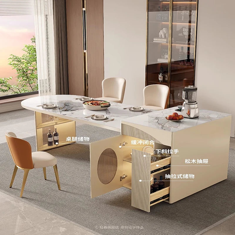 Small Table Stainless Steel Multifunctional Coffee Dining Kitchen Islands Large Ceramic Living Room Center Mesa Tables High